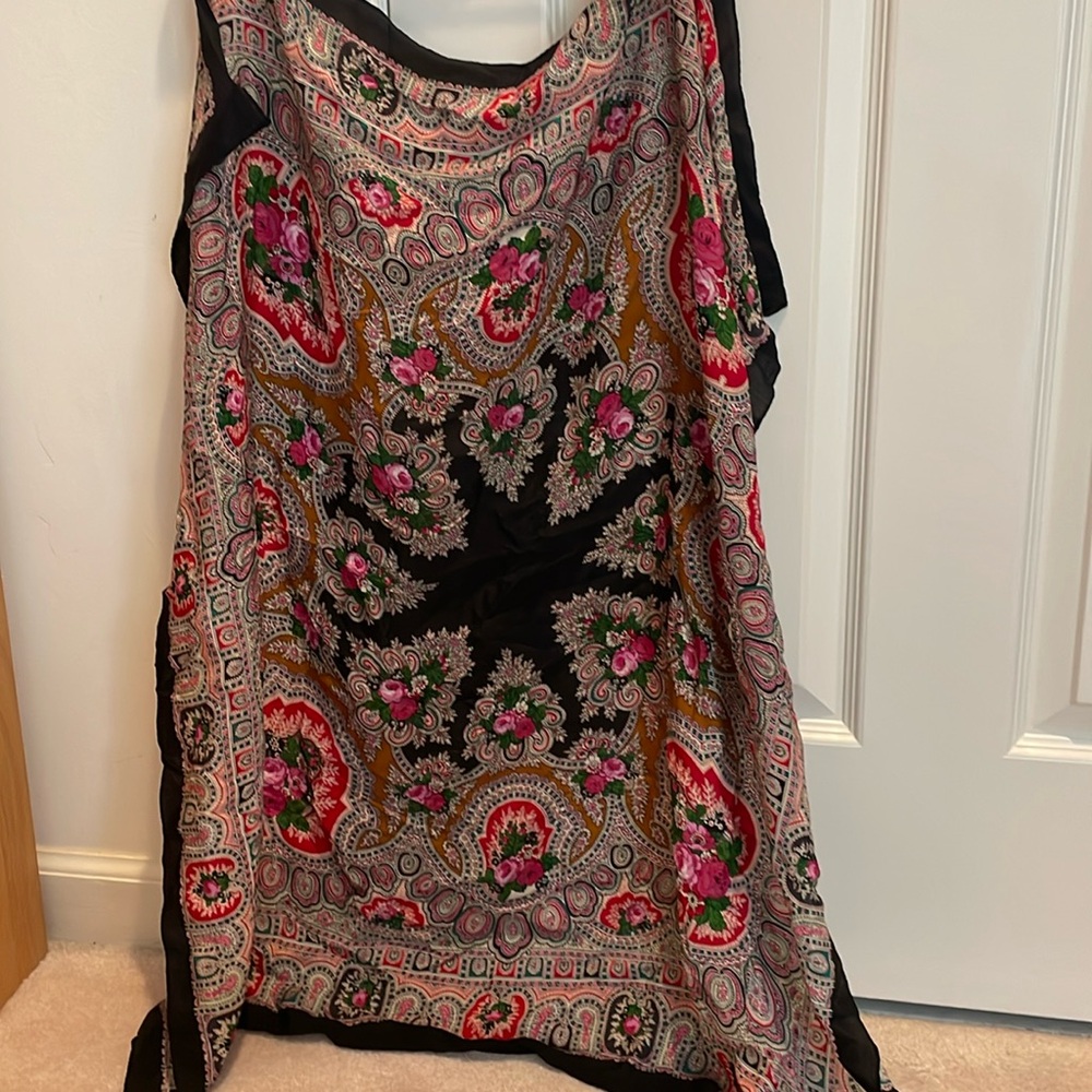 Black decorative square scarf